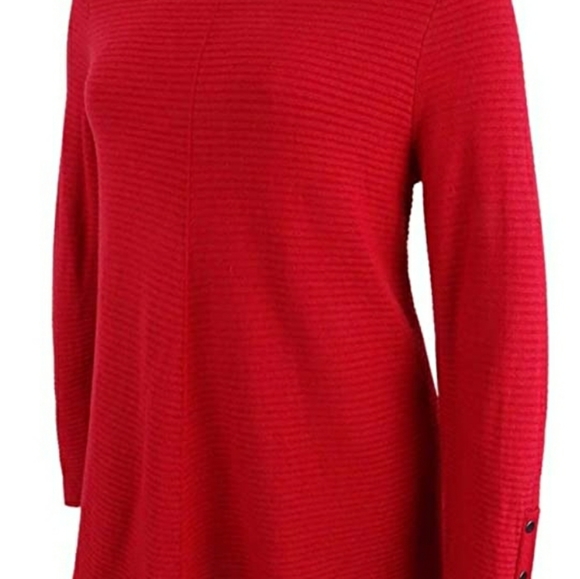 Alfani Jewel Neck Ribbed Pullover Sweater (NWT) - Picture 3 of 9